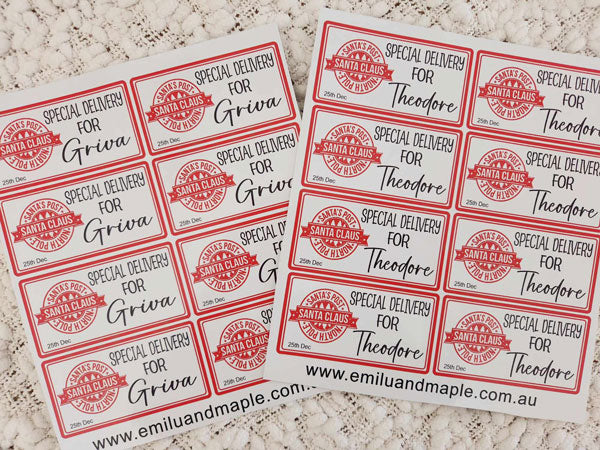 Santa Post Labels