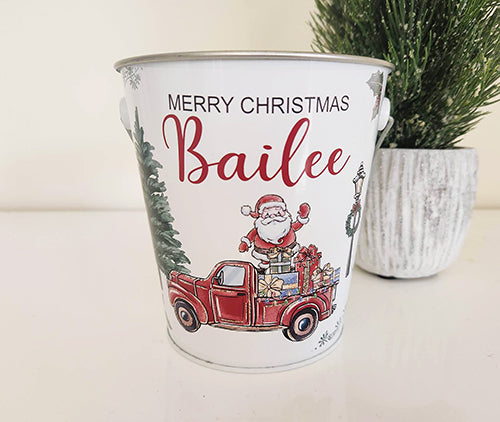 Santa Delivery Christmas Bucket