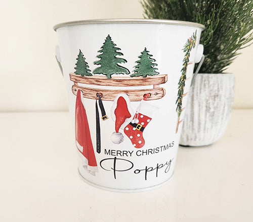 Santa Visits Christmas Bucket