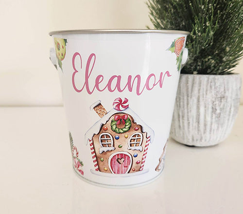 Gingerbread House Christmas Bucket