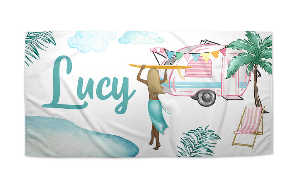 Beach Camping Theme Beach Towel