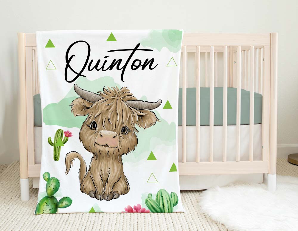 Personalised Minky Blanket Buffalo