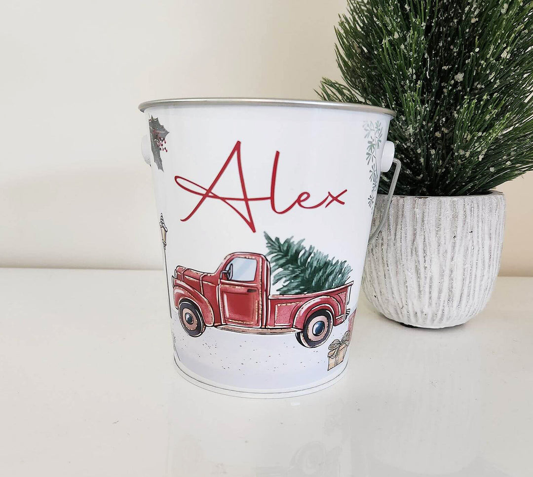Christmas Truck Christmas Bucket