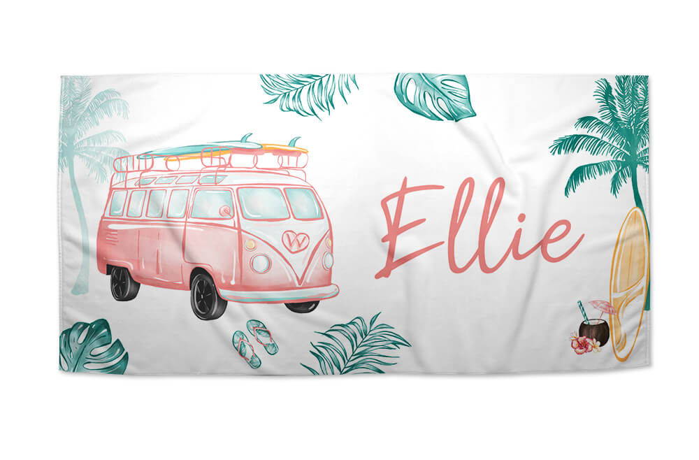 Kombi Beach Theme Beach Towel