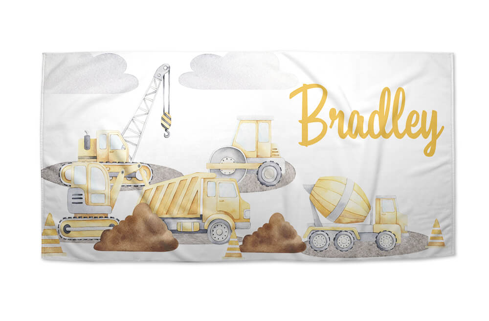 Construction Beach Towel