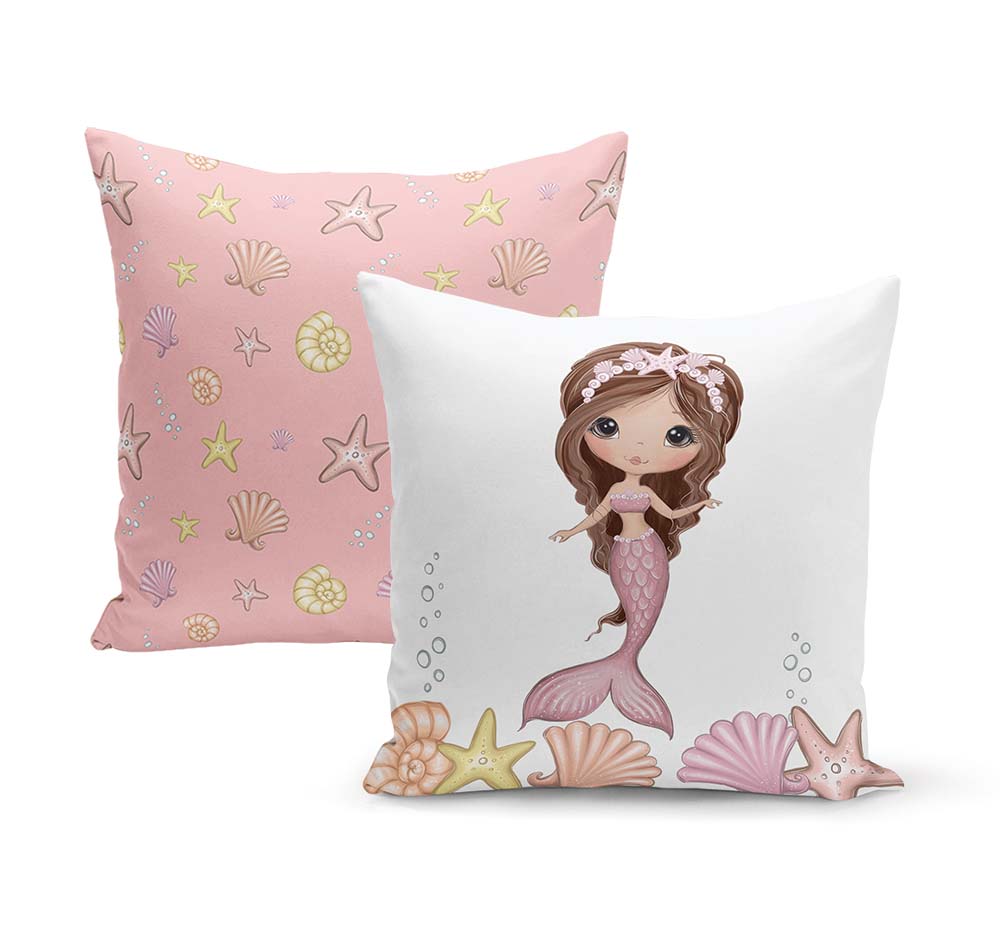 Coralee Mermaid Double Print Cushion
