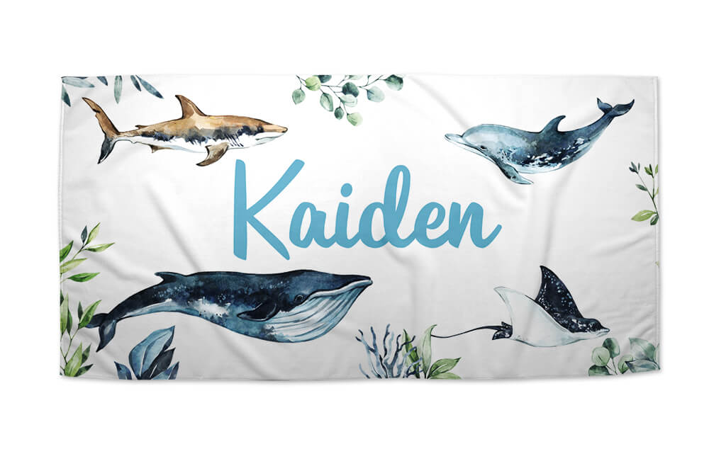 Deep Ocean Theme Beach Towel