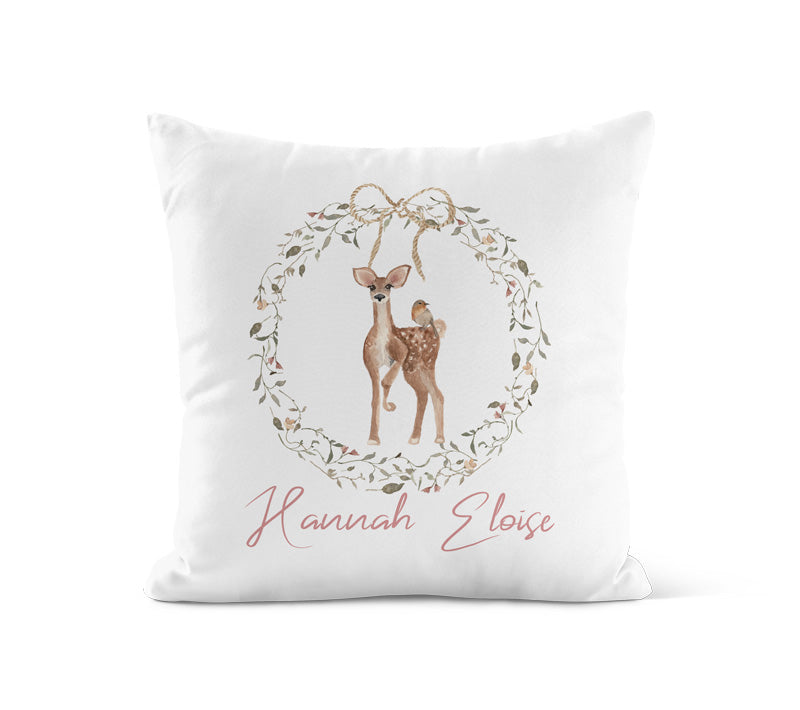 Deer Wreath Cushion