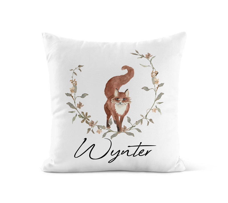 Fox Wreath Cushion