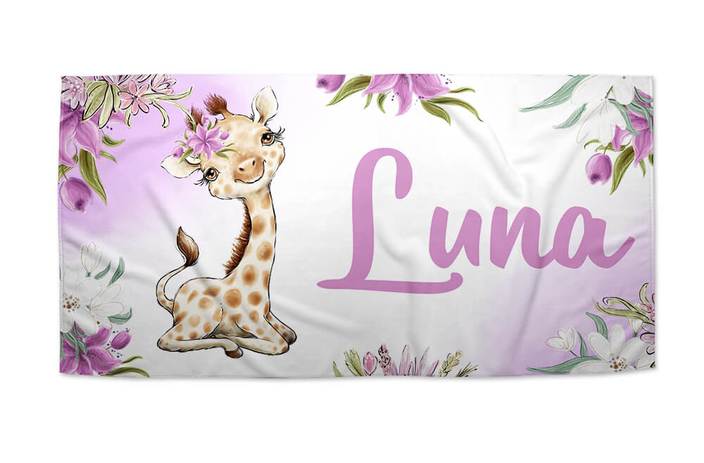 GIraffe Gina Beach Towel