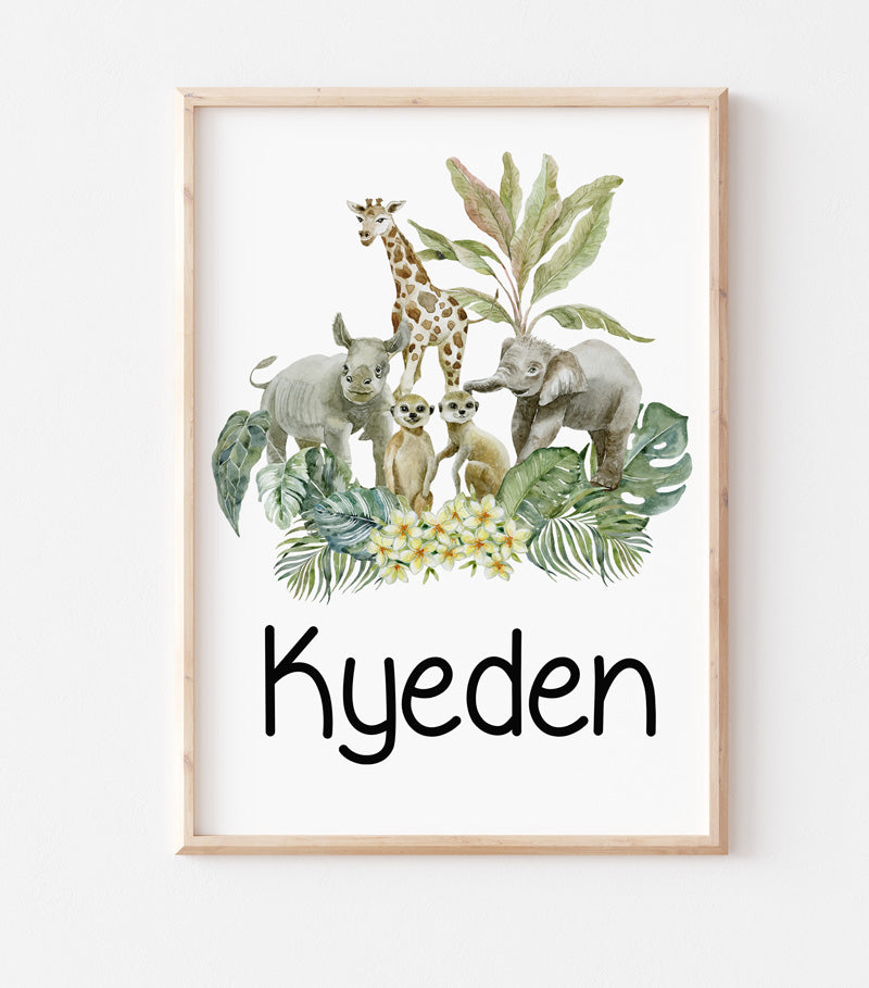 Jungle Animals print