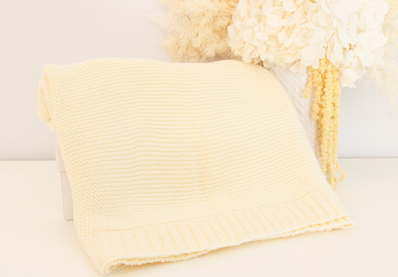 Personalised Knit Blanket Cream