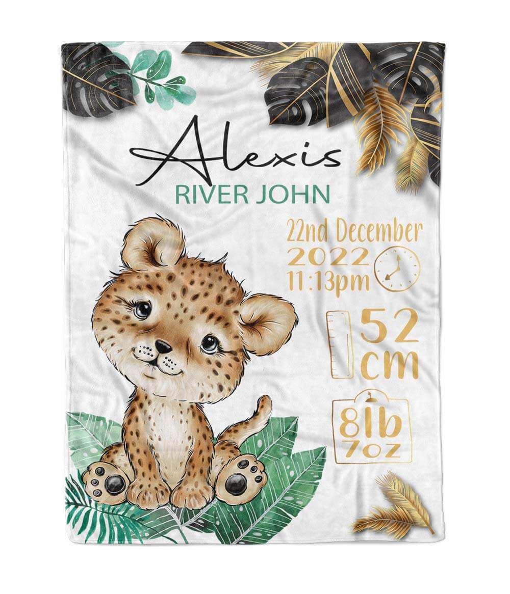 Leopard Birth Blanket