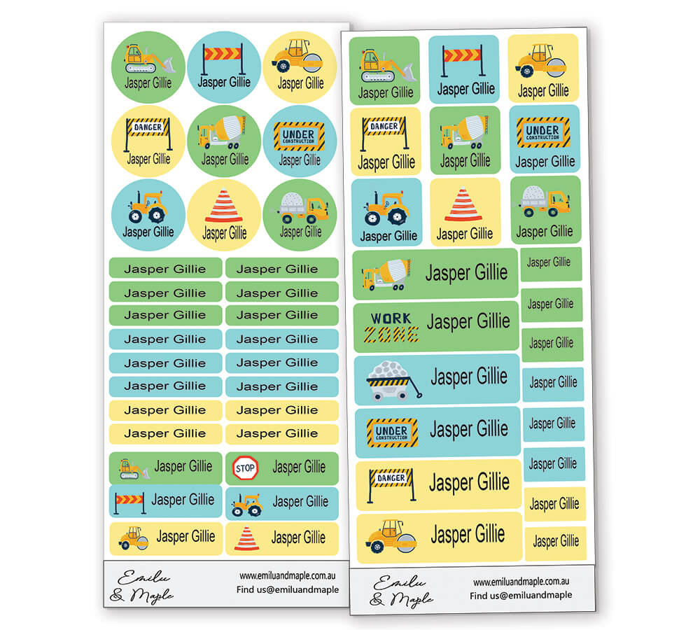 Building Labelname Construction Name Labels – Emilu and Maple